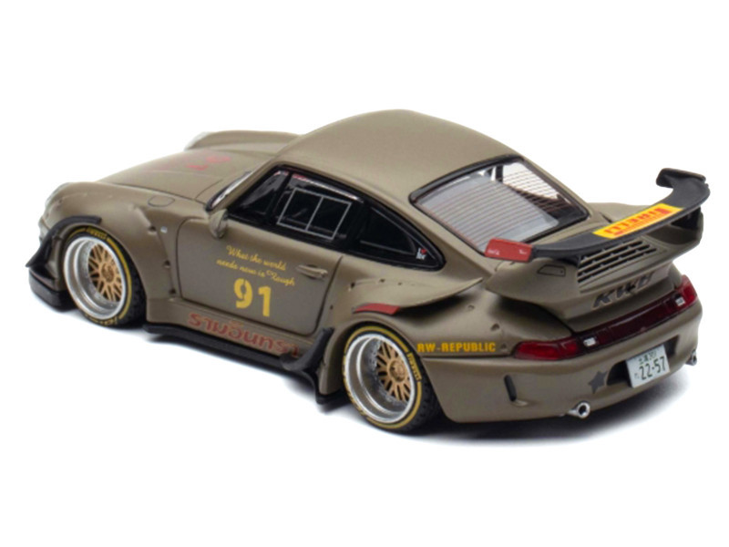 1/64 Ignition Model Porsche 911 Rauh-Welt Begriff RWB 993 (Matte Green) Car Model