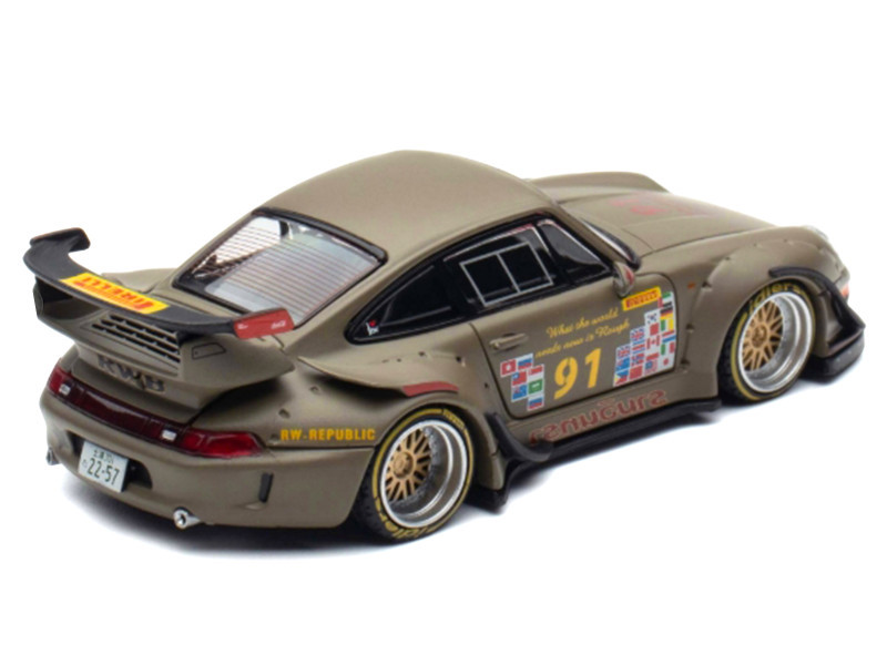1/64 Ignition Model Porsche 911 Rauh-Welt Begriff RWB 993 (Matte Green) Car Model