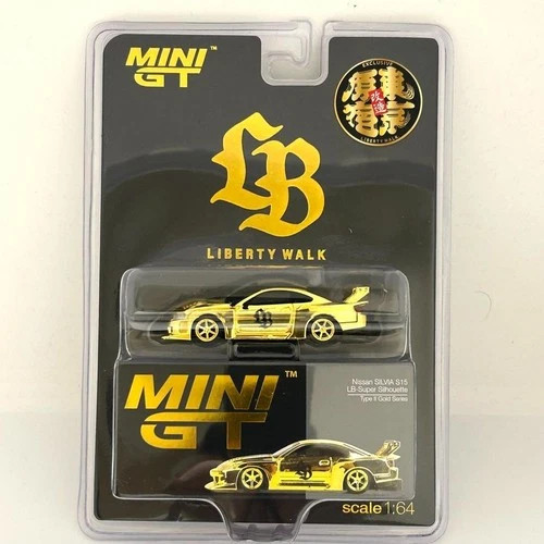 MINI GT Nissan Silvia S15 ゴールド MiniGT 1:64 LB-Super Silhouette Nissan Silvia S15 Gold Type 1