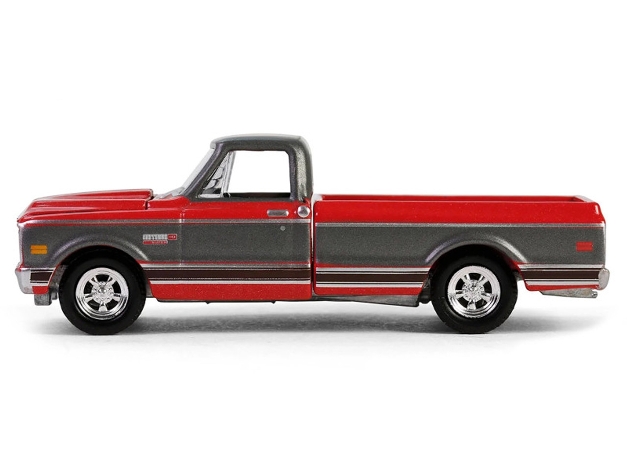 1972 Chevrolet Cheyenne C10 Short Bed Pickup Truck Ruby Red and Gunmetal Gray Metallic "Hobby Exclusive" Series 1/64 Diecast Model Car by Greenlight 1972 Chevrolet Cheyenne C10 Short Bed Pickup Truck Ruby Red and Gunmetal Gray Metallic "Hobby Exclusive" Series 1/64 Diecast Model Car by Greenlight