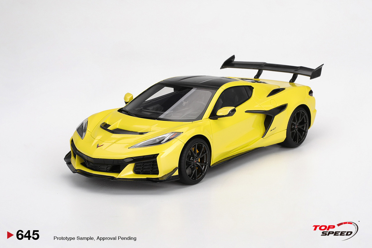 1/18 Top Speed Chevrolet Corvette ZR1 C8 (Accelerate Yellow) Car Model