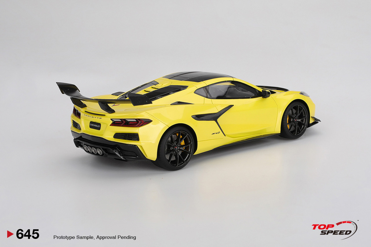 1/18 Top Speed Chevrolet Corvette ZR1 C8 (Accelerate Yellow) Car Model