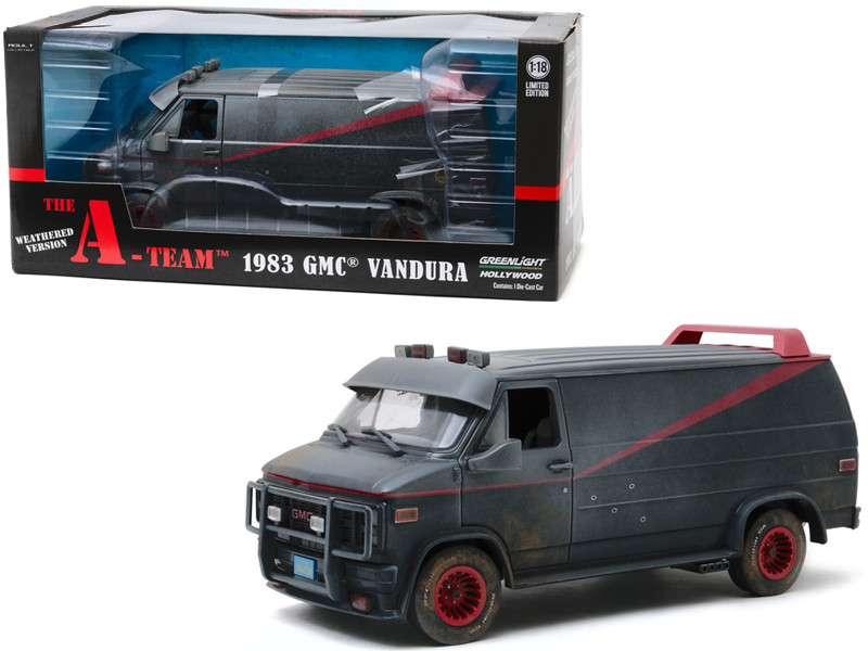 1/18 Greenlight 1983 GMC Vandura Black Weathered Version with