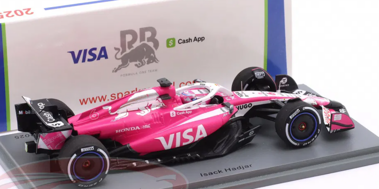 1/43 Spark Racing Bulls VCARB 02 No.6 Visa Cash App Racing Bulls Formula One Team Miami GP 2025 Isack Hadjar Car Model