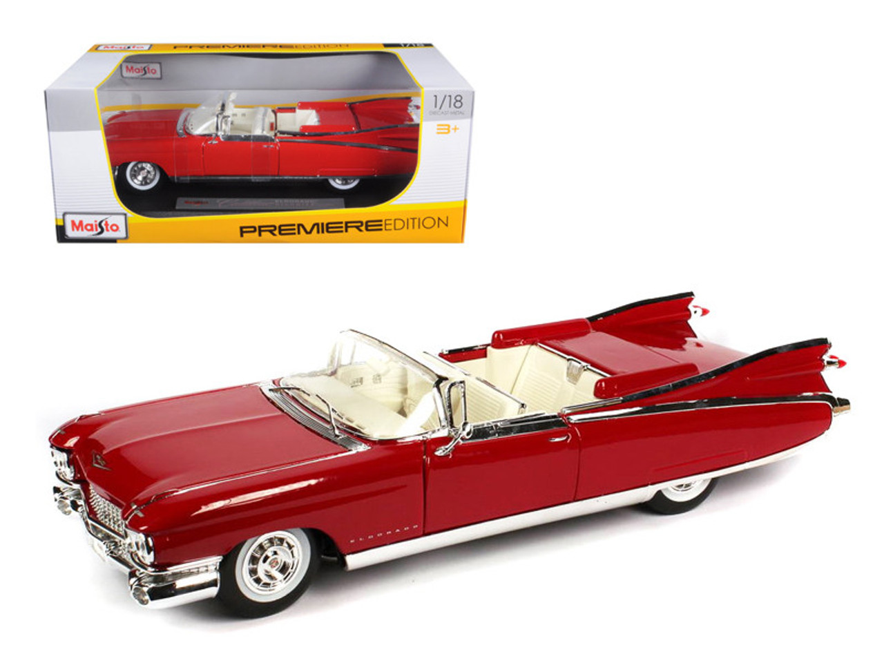 1959 Cadillac Eldorado Biarritz Red 1/18 Diecast Model Car by Maisto 1959 Cadillac Eldorado Biarritz Red 1/18 Diecast Model Car by Maisto