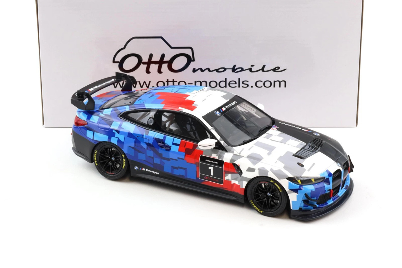 Prix専用 1/18 OTTO 2024 BMW M4 GT4 #1 (White) Car Model - LIVECARMODEL.com