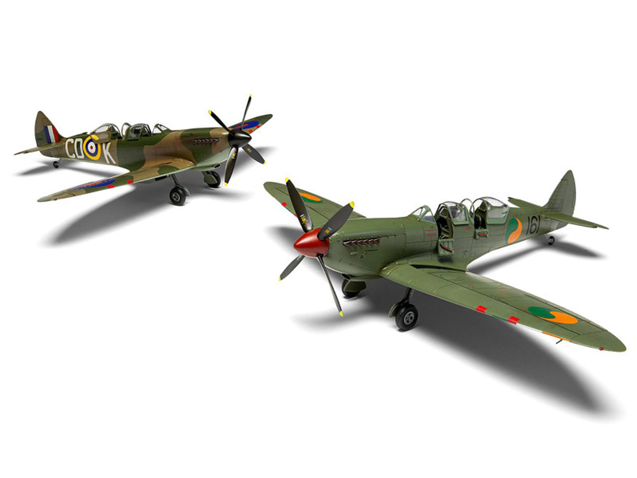 Level 2 Model Kit Supermarine Spitfire Tr.9 Fighter Aircraft with 2 Scheme Options 1/48 Plastic Model Kit by Airfix Level 2 Model Kit Supermarine Spitfire Tr.9 Fighter Aircraft with 2 Scheme Options 1/48 Plastic Model Kit by Airfix