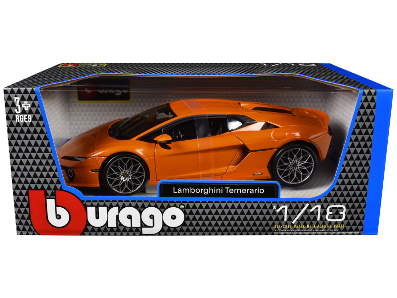 cars様 1/18 BBurago Lamborghini Temerario (Orange) Diecast Car