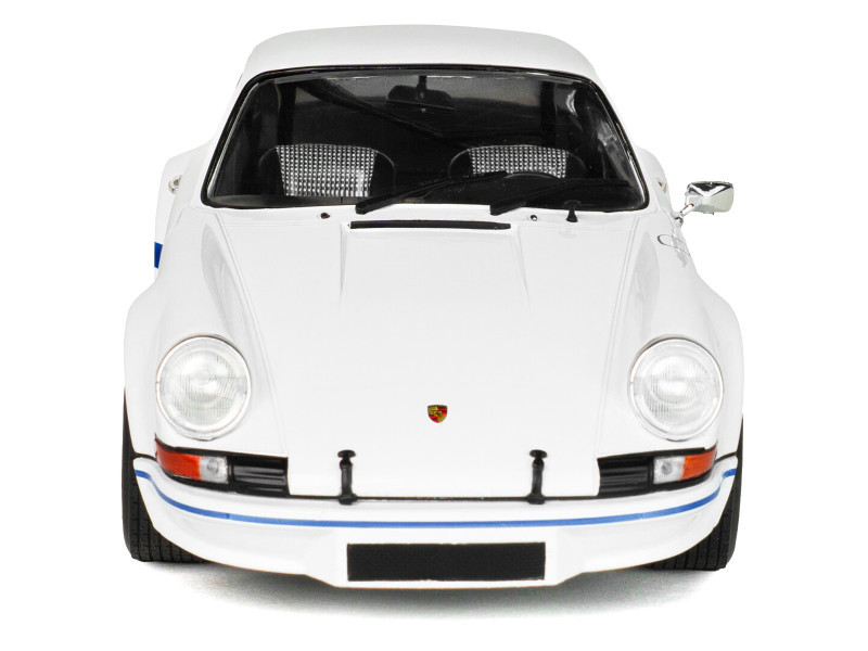 1/18 Solido 1973 Porsche 911 RSR (White with Blue Carrera Stripes) Diecast Car Model