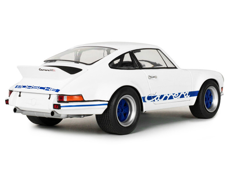 1/18 Solido 1973 Porsche 911 RSR (White with Blue Carrera Stripes) Diecast Car Model