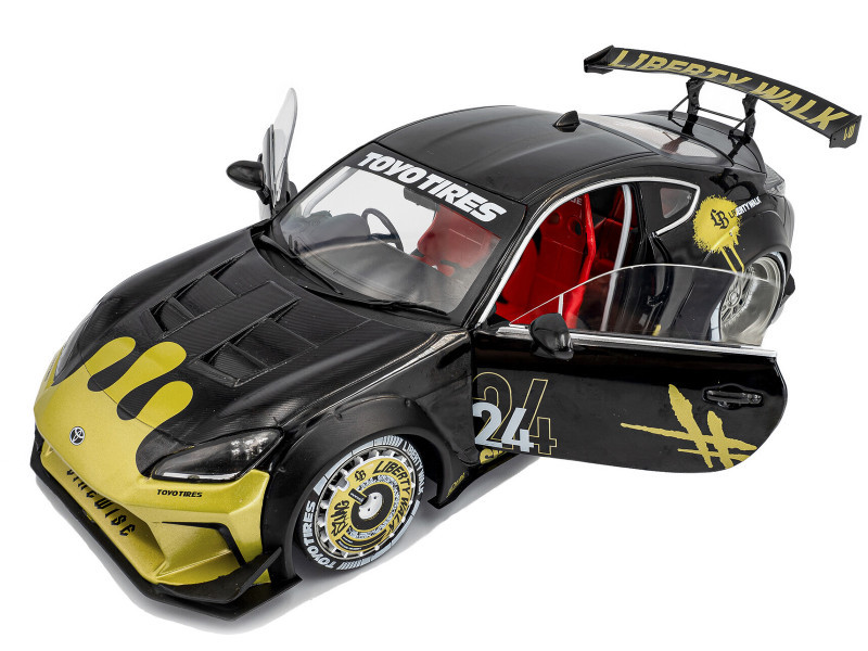 1/18 Solido 2024 Toyota GR86 Liberty Walk (Black & Gold) Diecast Car Model