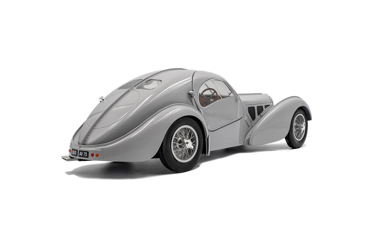 1/18 Solido 1937 Bugatti Atlantic Type 57 SC (Matte Silver) Diecast Car Model