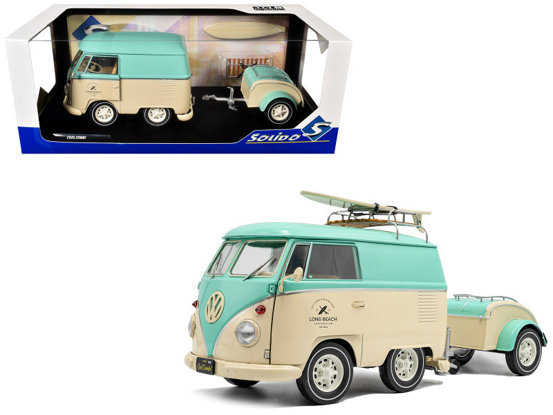 1/18 Solido Volkswagen Bus Cool Combi (Mint Green & White) Diecast Car Model