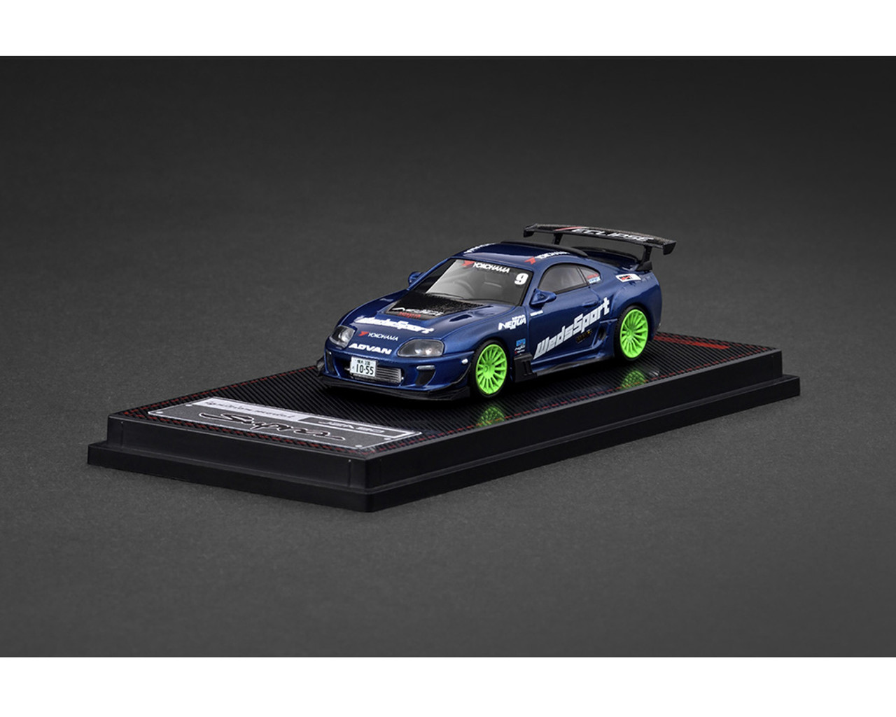 1/64 Ignition Model IG Toyota Supra (JZA80) RZ (Blue with Green Wheels) Car Model