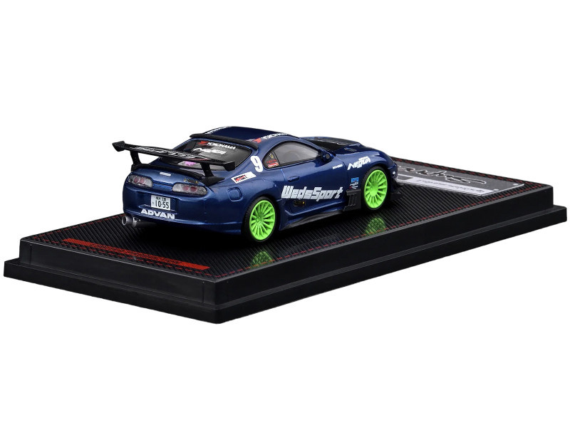 1/64 Ignition Model IG Toyota Supra (JZA80) RZ (Blue with Green Wheels) Car Model