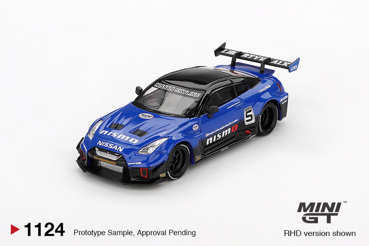 1/64 Mini GT Nissan Skyline GT-R GTR R35 LB-Silhouette WORKS GT 35GT-RR Ver.2 (Blue) Diecast Car Model
