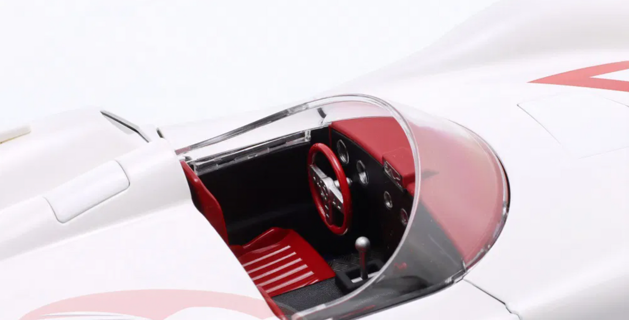 1/18 Schwyn Haas Hamilton Speed Racer Mach 5 (White) Car