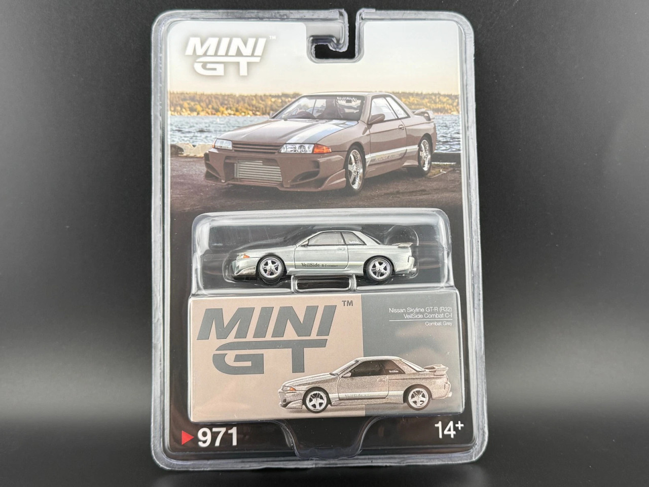 CHASE CAR 1/64 Mini GT Nissan Skyline GT-R (R32) Veilside Combat C-I Veilside (Chrome Silver) Diecast Car Model