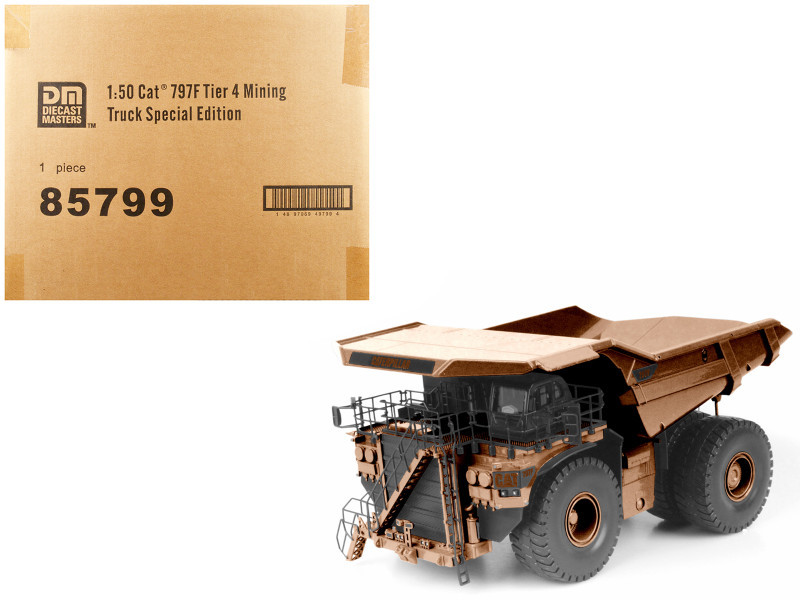 1/50 Diecast Masters Cat 797F Mining Truck Tier 4 Copper Finish