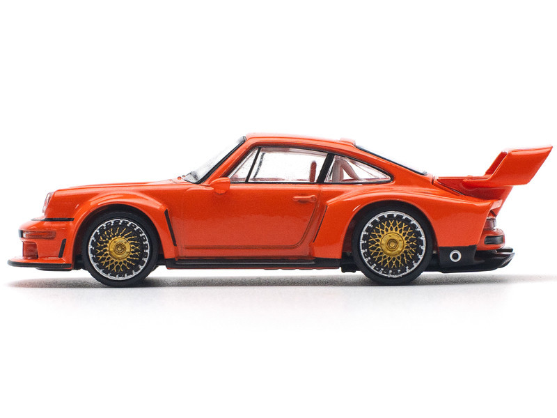 1/64 Poprace Porsche 911 964 Singer DLS Turbo (Orange) Diecast Car
