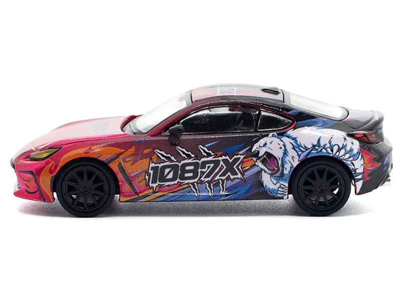 d 1/64 Poprace Toyota GR86 1087X Cup (Red) Diecast Car Model