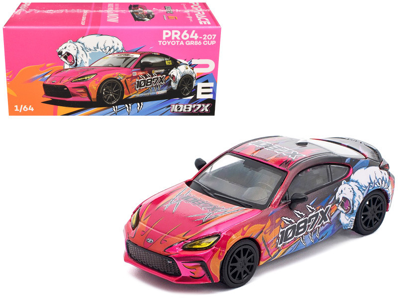 1/64 Poprace Toyota GR86 1087X Cup (Red) Diecast Car Model