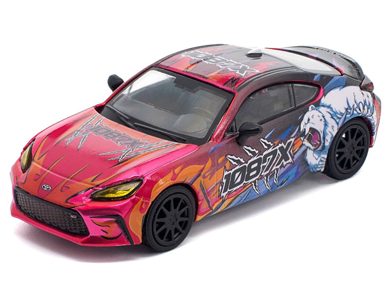 1/64 Poprace Toyota GR86 1087X Cup (Red) Diecast Car Model