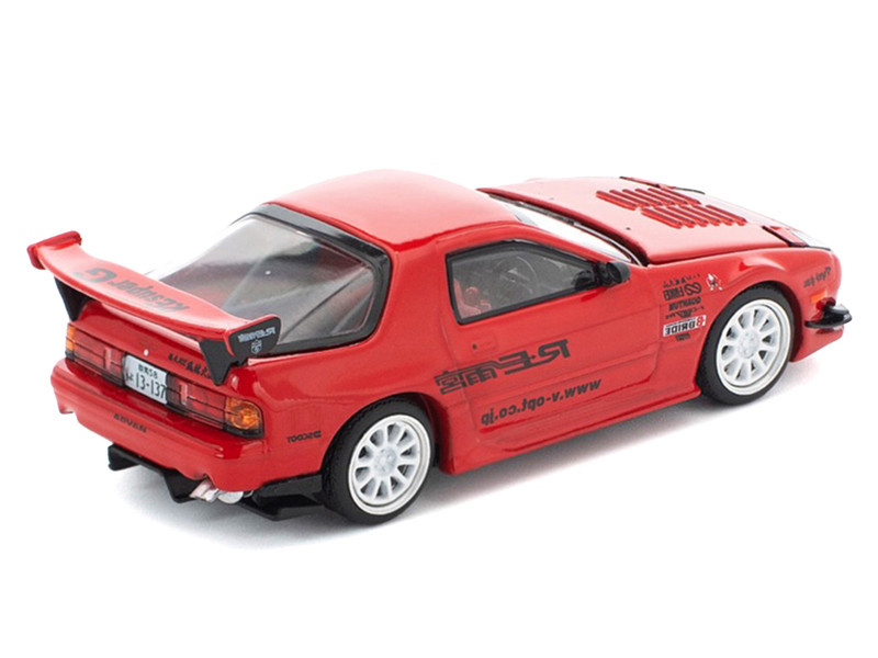1/64 Poprace Mazda RX-7 RX7 FC3S RE-Amemiya (Red) Diecast Car Model