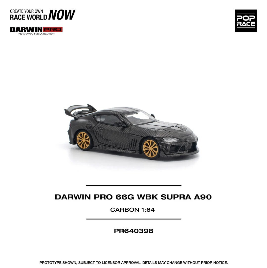 1/64 Poprace Toyota Supra Darwin Pro 66G WBK A90 Carbon Edition