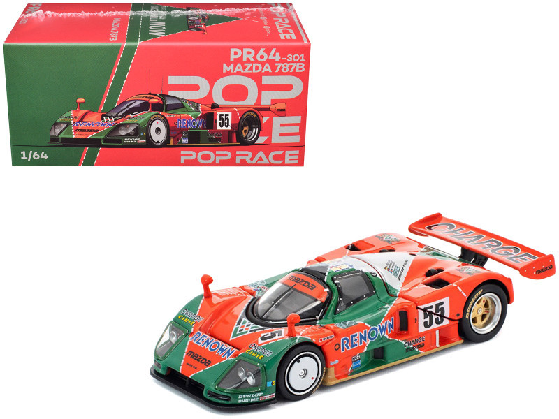 1/64 Poprace 1991 Mazda 787B Le Mans 24H Winner #55 Diecast Car Model