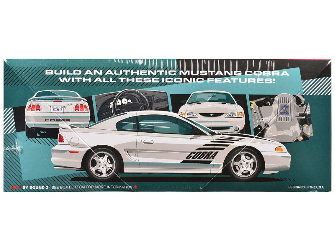 Skill 2 Model Kit 1997 Ford Mustang Cobra 1/25 Scale Model by AMT Skill 2 Model Kit 1997 Ford Mustang Cobra 1/25 Scale Model by AMT