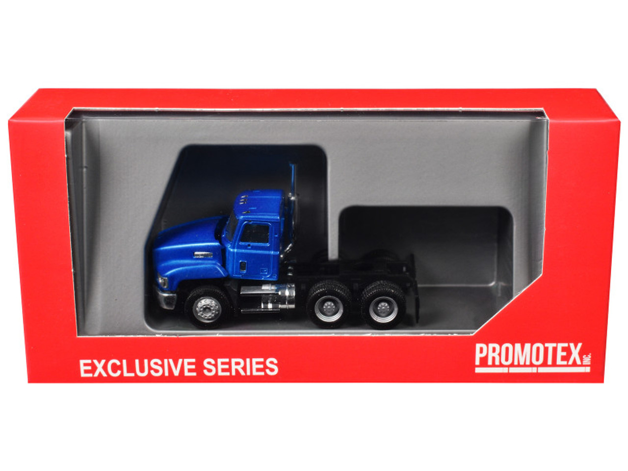 Mack 603 Short Day Cab Blue Metallic 1/87 (HO) Plastic Model Car by Promotex