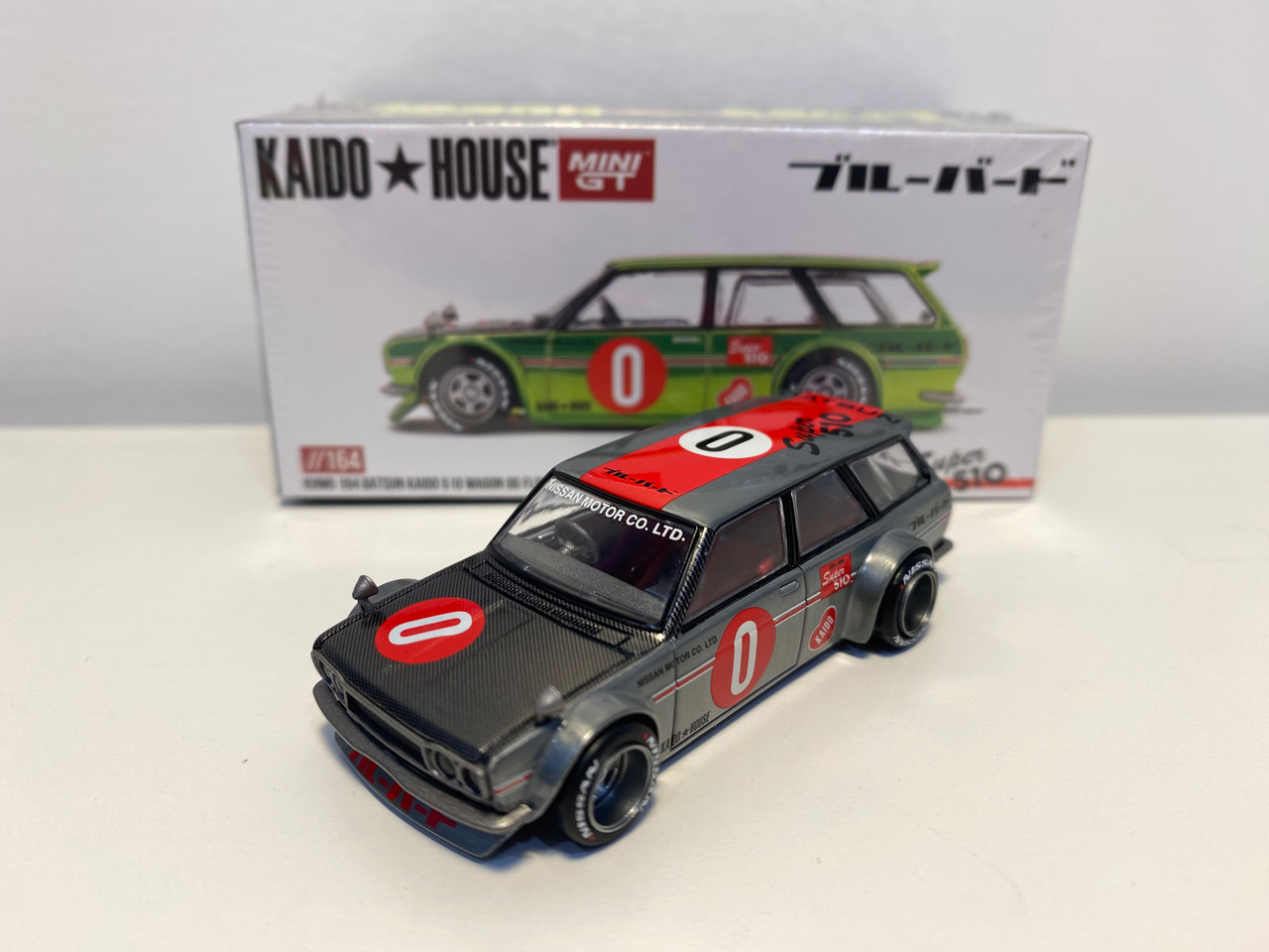 CHASE CAR 1/64 Kaido House Datsun KAIDO 510 Wagon OG Flo (Raw Metal Silver Grey) Diecast Car Model