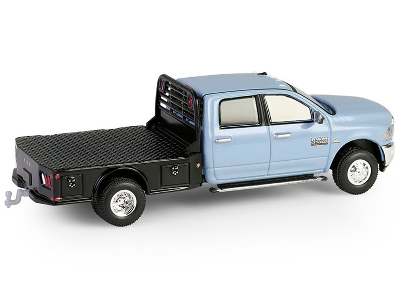 2018 Ram 3500 Dually Flatbed Truck Robin’s Egg Blue "Dually Drivers" Series 16 1/64 Diecast Model Car by Greenlight