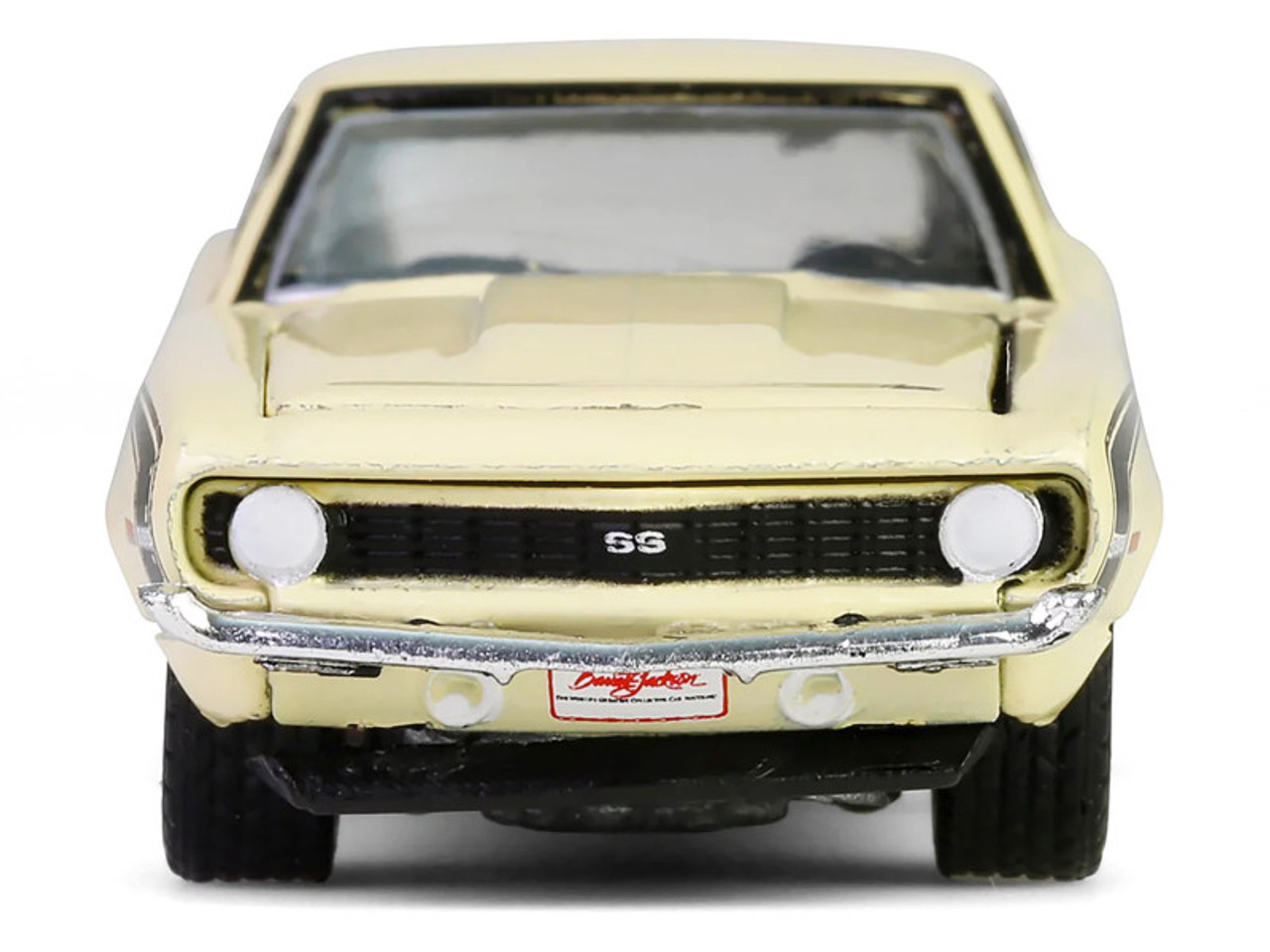 1969 Chevrolet Camaro SS 396 Butternut Yellow with Black Stripes "Barrett-Jackson" Series 15 1/64 Diecast Model Car by Greenlight