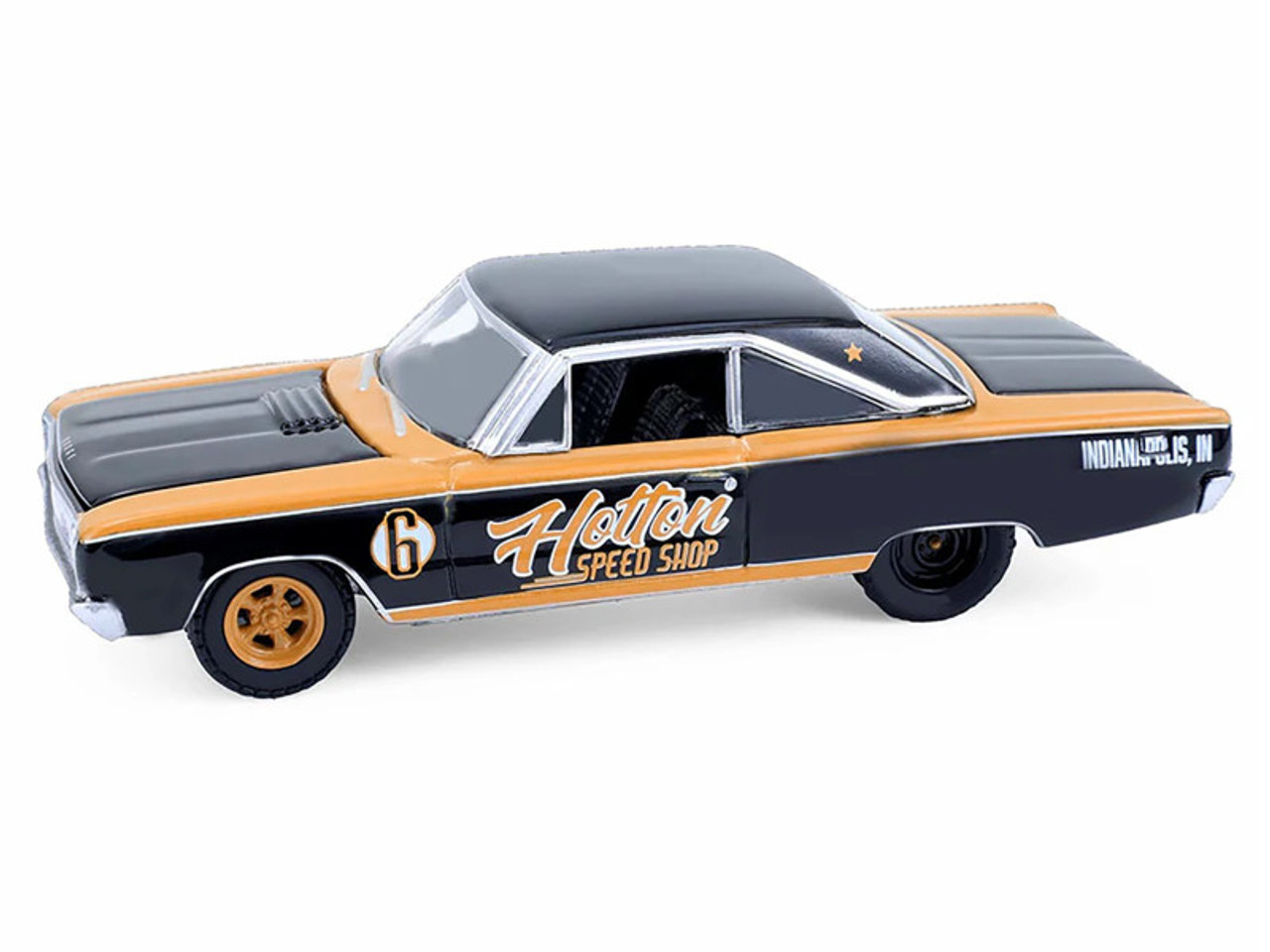 1985 Dodge Ram D350 Ramp Truck and 1965 Dodge Coronet "Hotton Speed Shop" Brown and Black "H.D. Trucks" Series 26 1/64 Diecast Model Cars by Greenlight