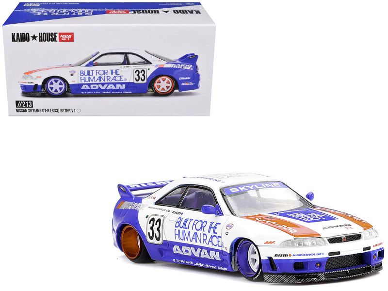 1/64 Kaido House Nissan Skyline GT-R (R33) BFTHR V1 #33 Diecast Car Model