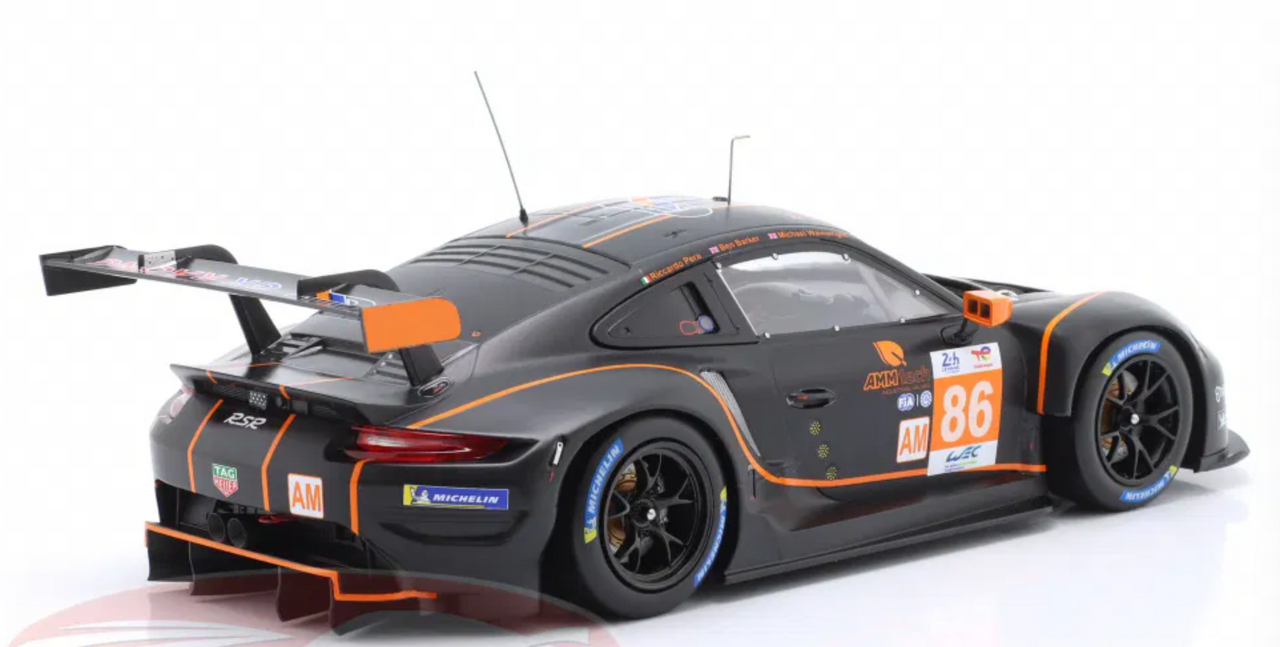 1/18 Ixo 2022 Porsche 911 RSR-19 #86 24h LeMans GR Racing Michael Wainwright, Riccardo Pera, Ben Barker Diecast Car Model