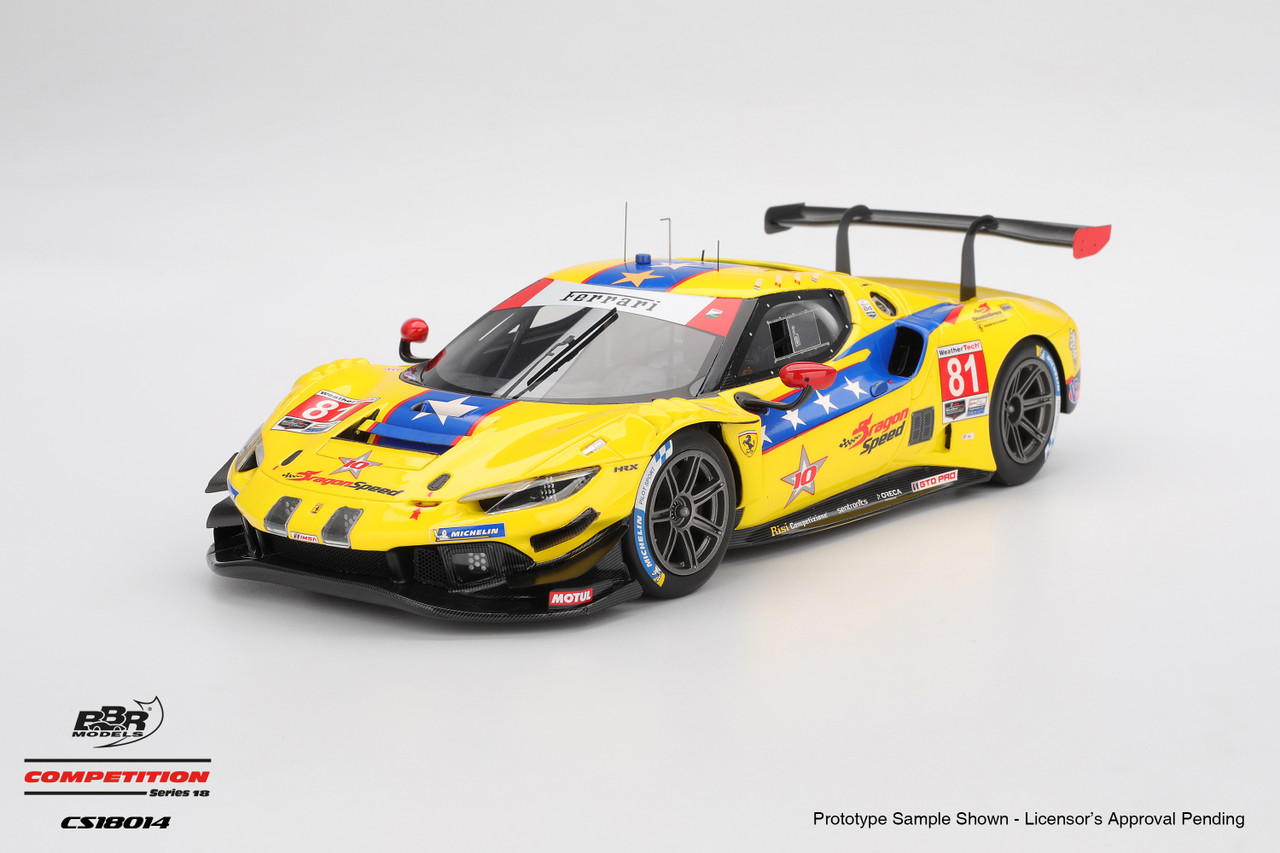 1/18 BBR 2025 Ferrari 296 GT3 #81 DragonSpeed 2025 IMSA Daytona 24
