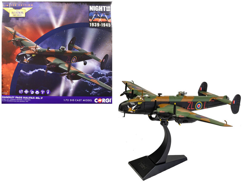 1/72 Corgi Halifax B.Mk V Diecast Model, RCAF No.427 Sqn, DK186 London's Revenge, RAF Diecast Model