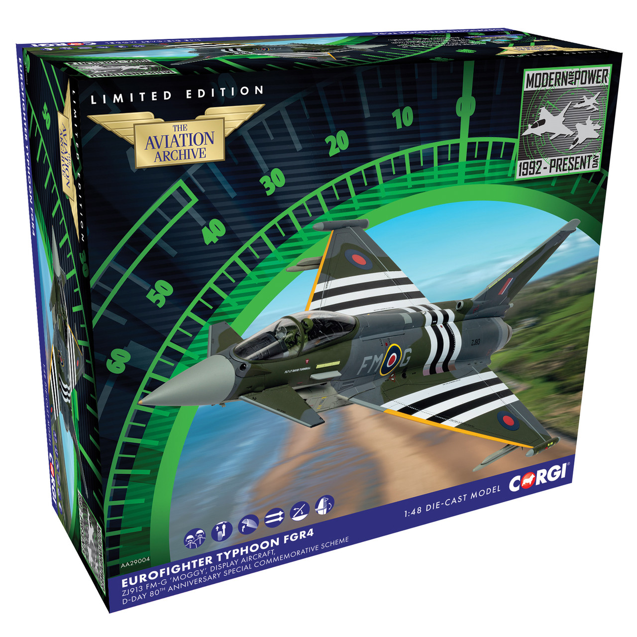 1/48 Corgi Eurofighter Typhoon FGR4, ZJ913 FM-G ‘Moggy’ Diecast Model