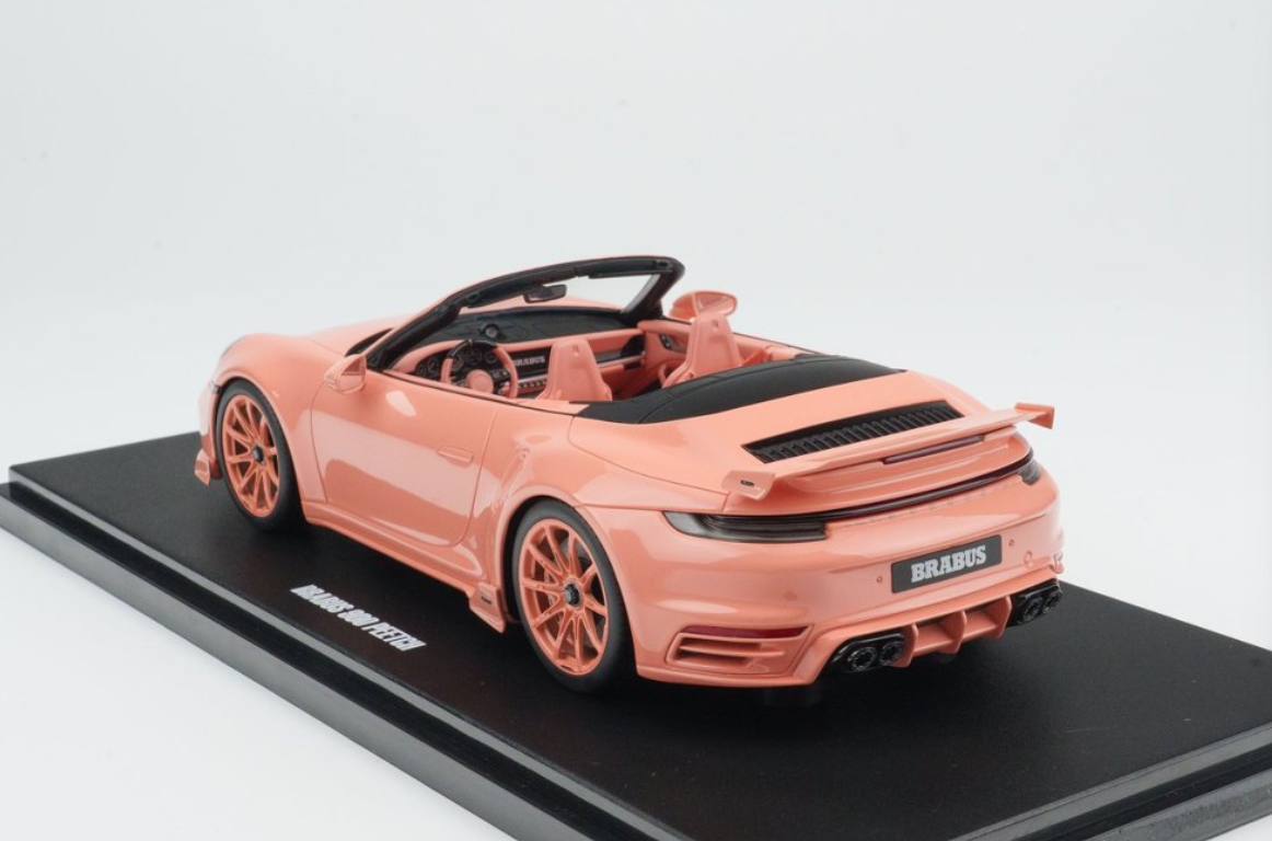 1/18 GT Spirit 2024 Porsche 911 992 Turbo S Brabus 900 Peetch Pink Car Model