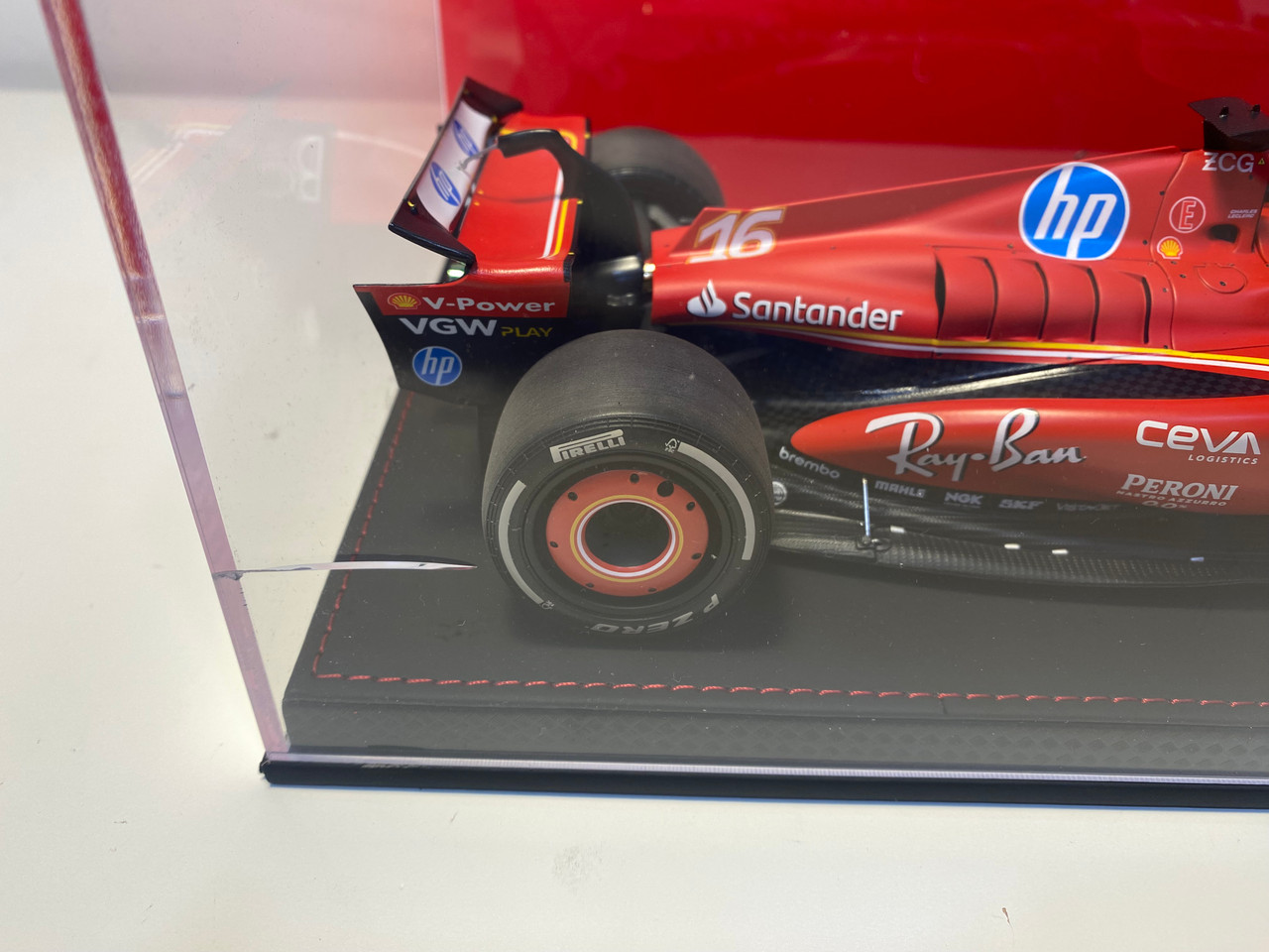 CASE CRACKED AS-IS 1/18 BBR 2024 Formula 1 Ferrari SF24 Monaco GP Winner Charles Leclerc Diecast Car Model with Luxury Package CASE CRACKED AS-IS 1/18 BBR 2024 Formula 1 Ferrari SF24 Monaco GP Winner Charles Leclerc Diecast Car Model with Luxury Package