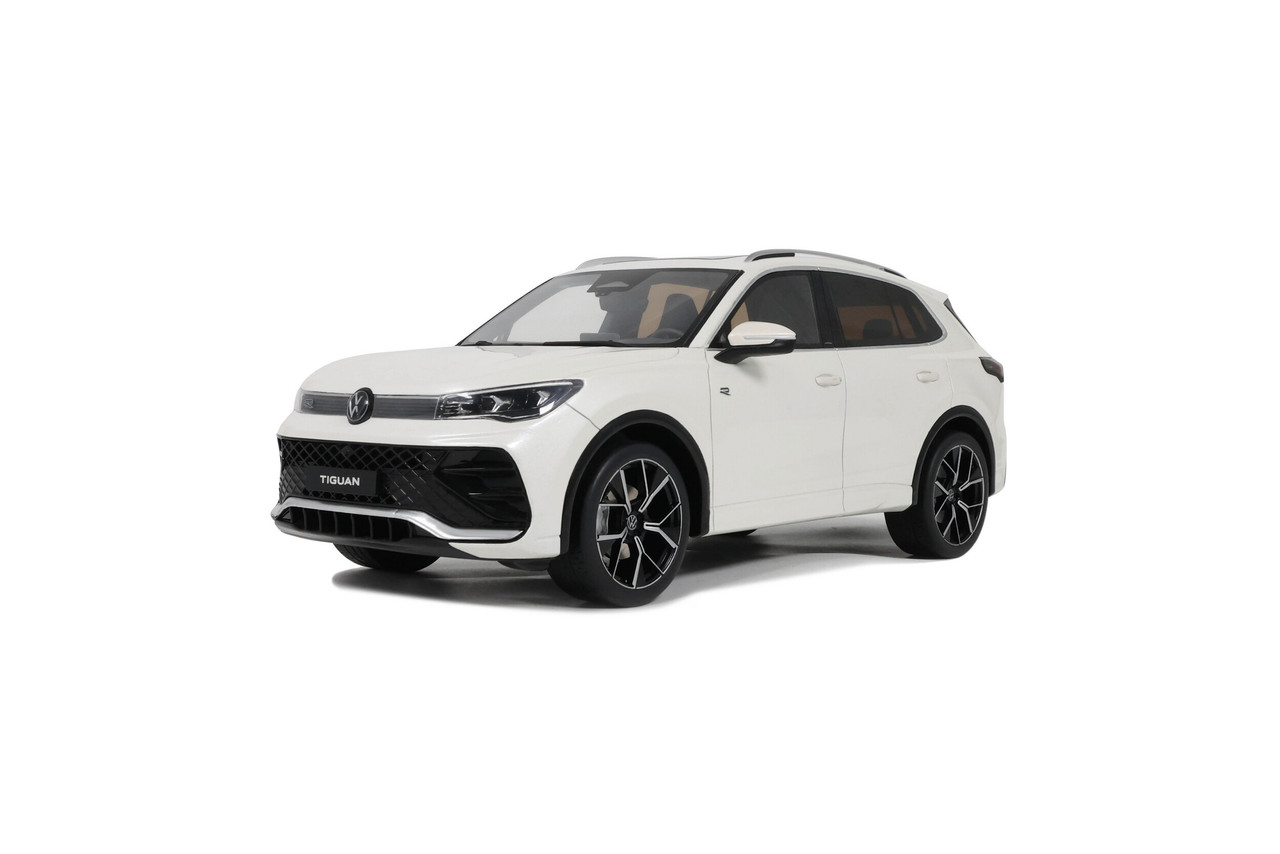 1/18 OTTO 2024 Volkswagen Tiguan E TSi R-Line Oryx White Pearl Car