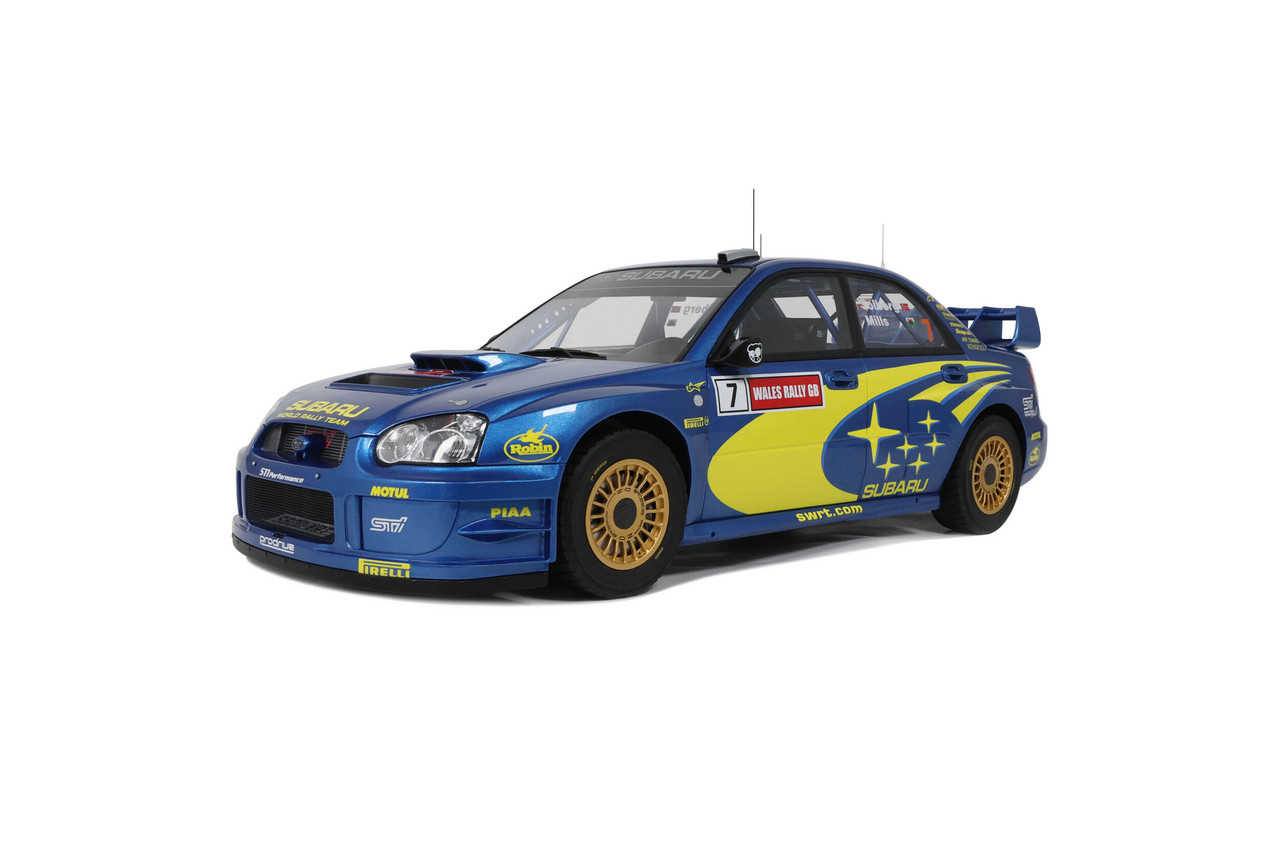 1/12 OTTO 2003 Subaru Impreza S9 WRC #7 P.Solberg Wales Rallye Car Model