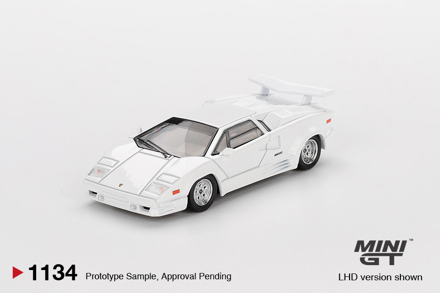 1/64 Mini GT Lamborghini Countach 25th Anniversary (White) Diecast