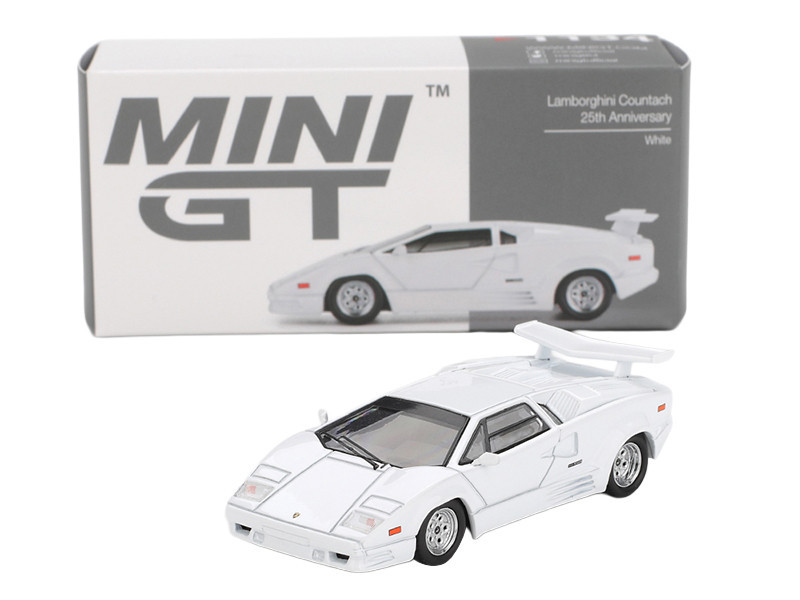 1/64 Mini GT Lamborghini Countach 25th Anniversary (White) Diecast