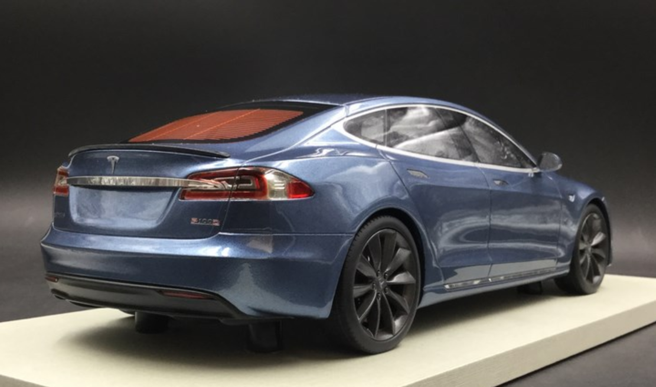 1/18 LS Collectibles Tesla Model S P100D (Grey Blue) Car Model