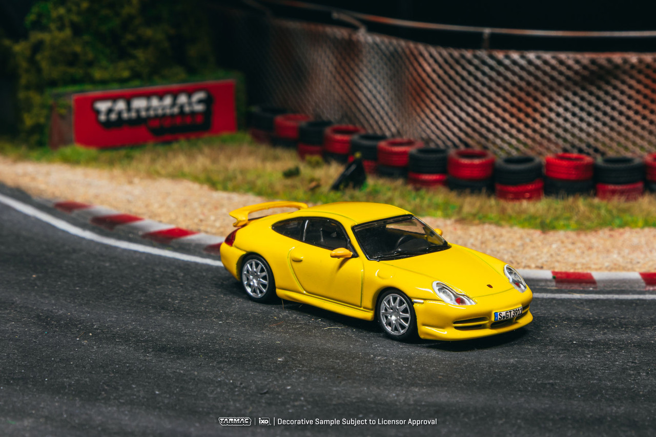 1/64 Tarmac Works Porsche 911 996 GT3 (Yellow) Diecast Car Model