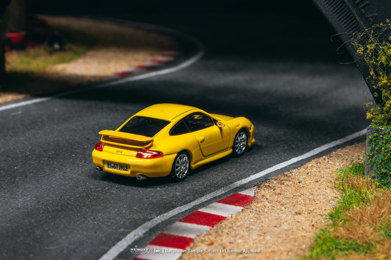 1/64 Tarmac Works Porsche 911 996 GT3 (Yellow) Diecast Car Model